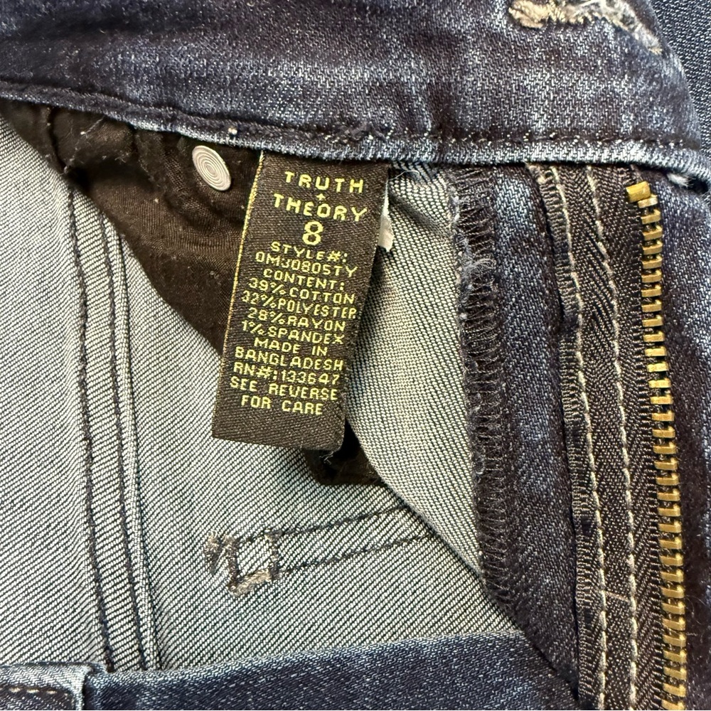 Truth + Theory Dark Blue Denim Shorts - Picture 5 of 7